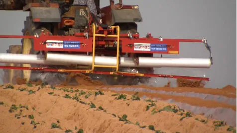 Close-up of tractor 3-point hitch attachment on BG-2000 mulcher