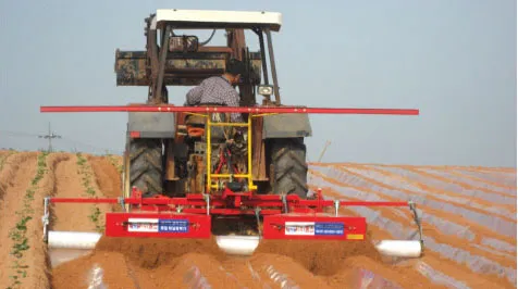 Rear view of ORATEXCA BG-2000 multi-purpose mulcher operating in the field