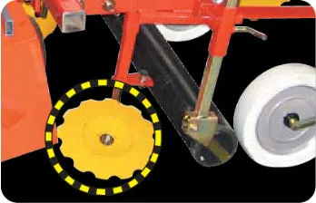 Corrugated soil covering disk for ORATEXCA GK7 BG-2007