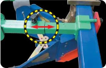 Adjustable frame width system for ORATEXCA GK7 BG-2007