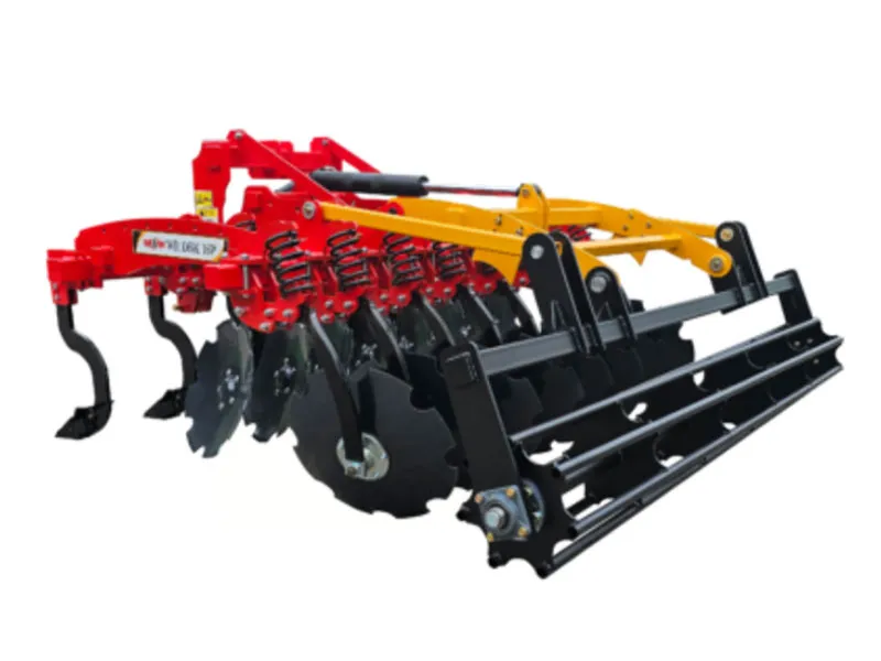 Advanced front and rear row arrangement for uniform working depth