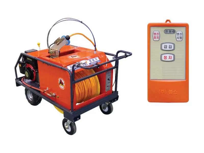 ORATEXCA GK7 BG-180 engine driven remote hose reel and power sprayer