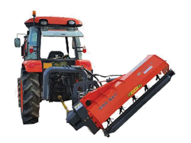 Hydraulic tilt function adjusts up to a 121° angle for steep embankments