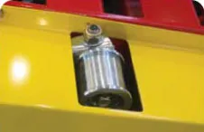 Heavy duty bearing and pulley system on ORATEXCA GK7 stem crusher